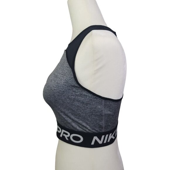 NIKE Pro Training Longline Crop Top Dri-Fit Technology Gray Black Size Small - Picture 5 of 9
